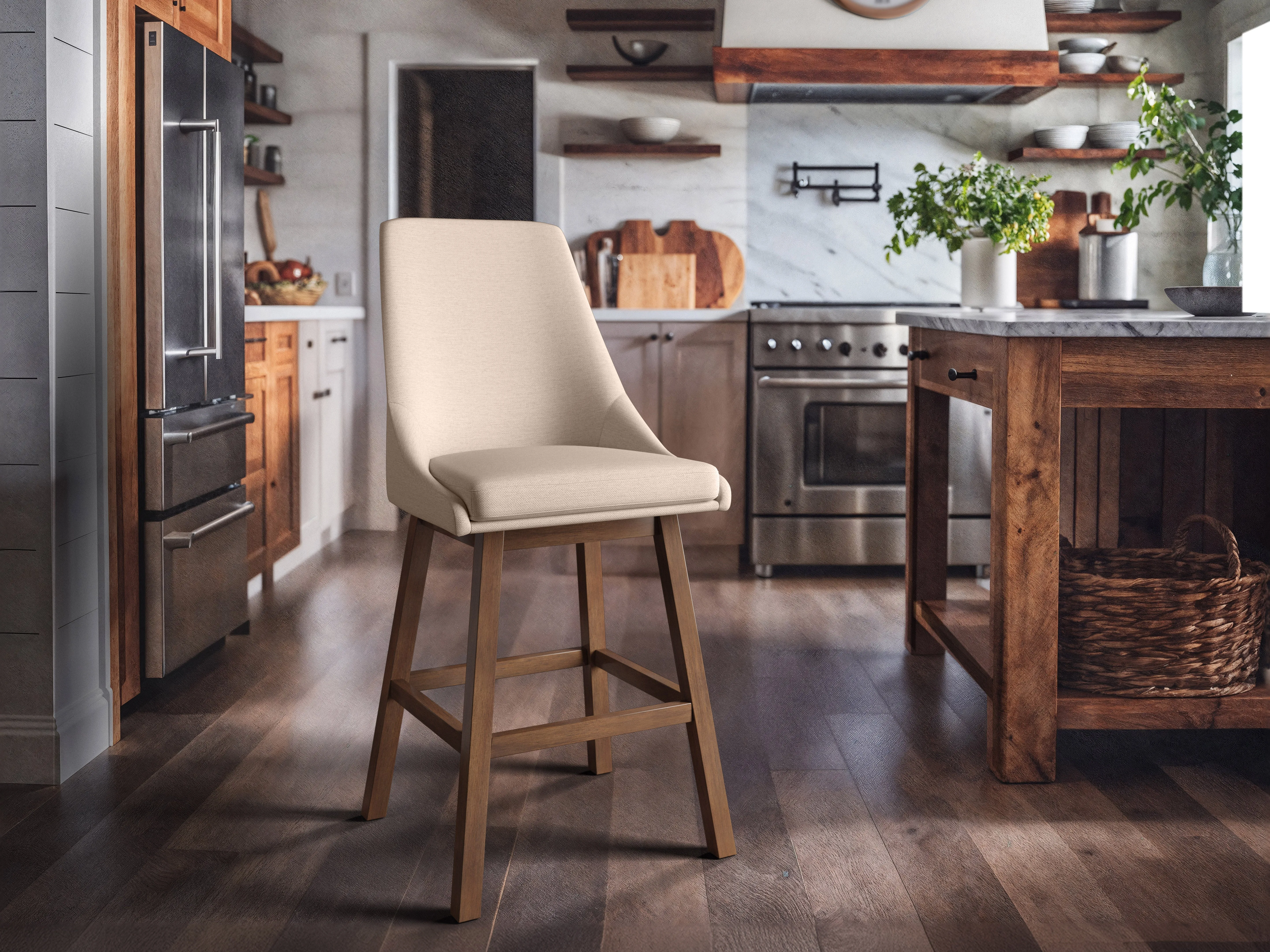 Beige Modern Bar Stools