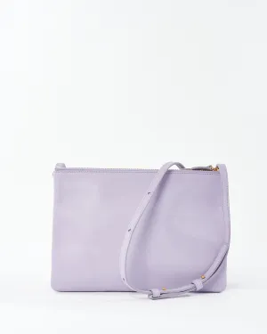 Celine Lilac Leather Trio Pouch Crossbody Bag