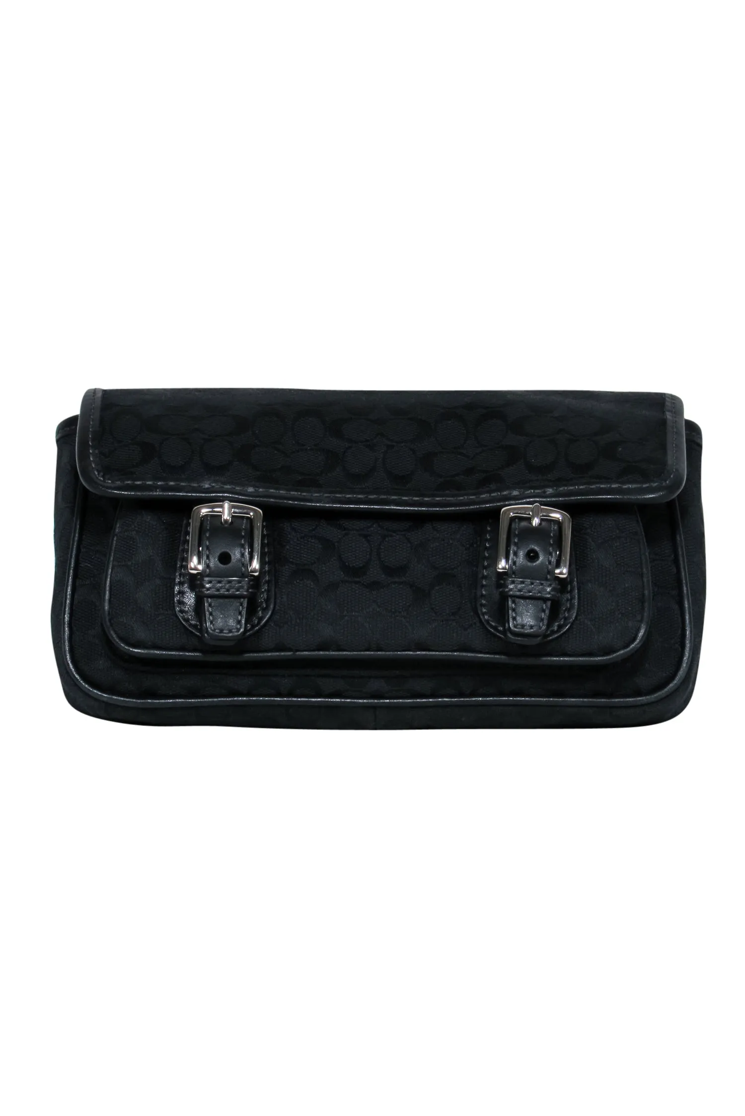 Coach - Black Monogram Print Fanny Pack