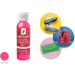 Color Factory: Fashion & Leather Acrylic Paint Hot Pink, 2Oz