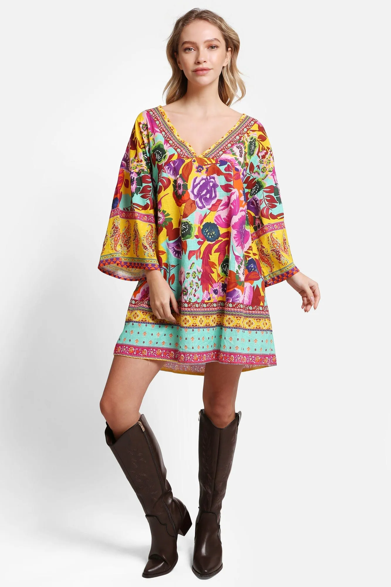 JP5114 Caroline Floral Cover Up Dress