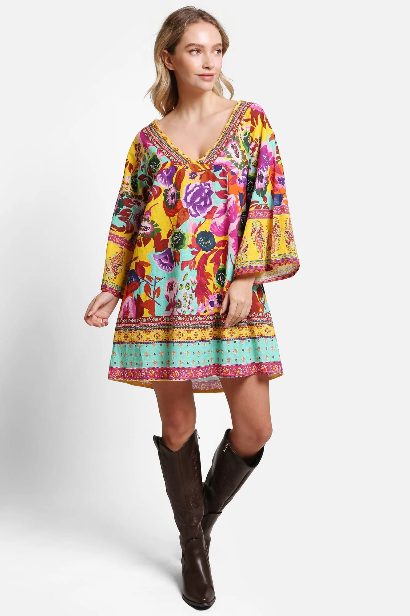 JP5114 Caroline Floral Cover Up Dress