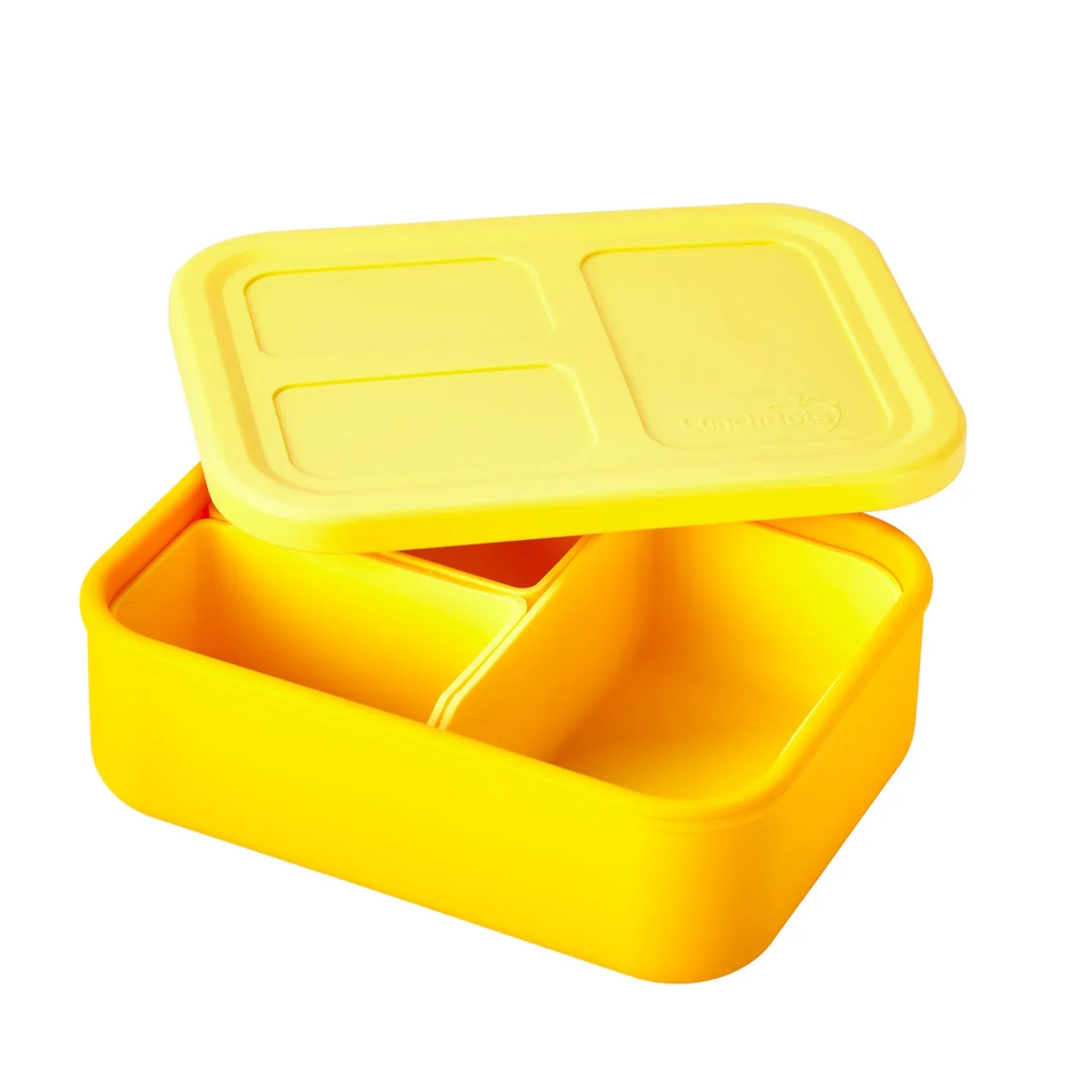 Lunchbots Medium 3 Compartment Platinum Silicone Build Your Own Bento Box - Multiple Colours Available