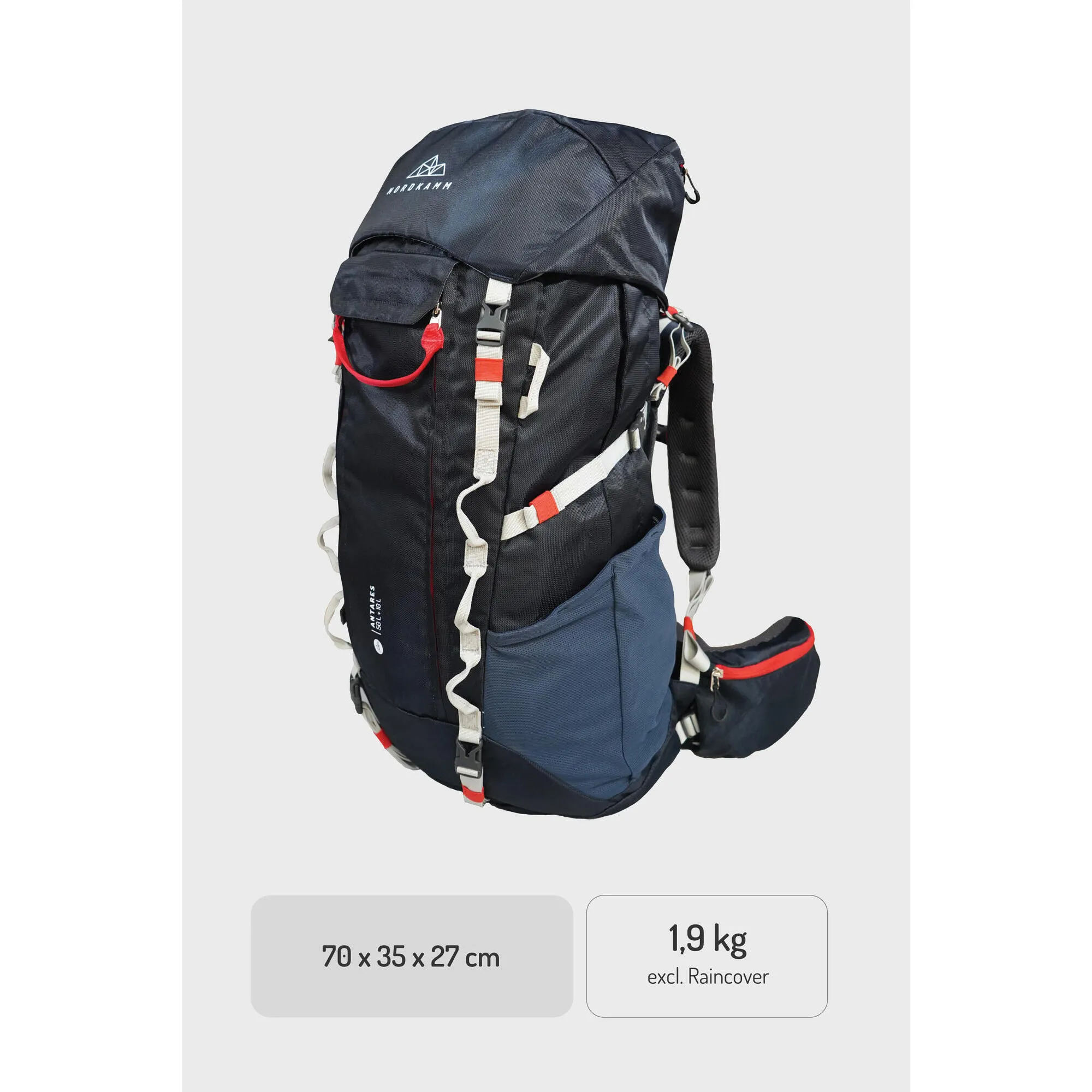 Men's trekking backpack Nordkamm Antares, blue