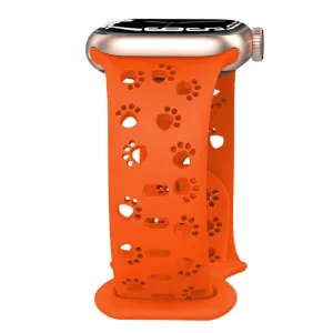 Paws & Play Hollow-Out Silicone Strap for Apple Watch - Orange