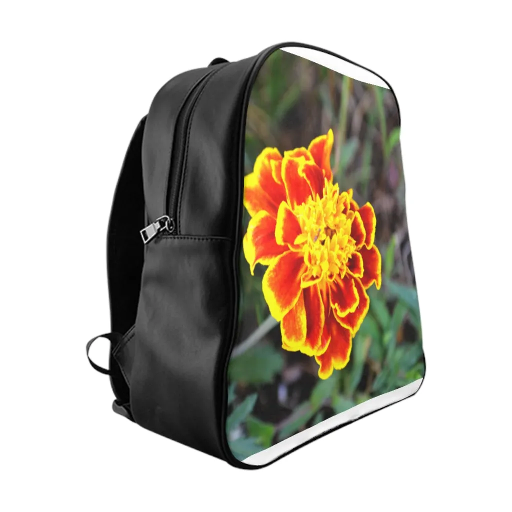 Red and Yellow Flower School Backpack