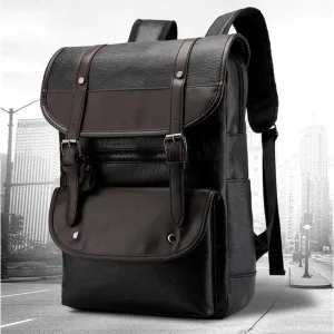 Stylish Leather Casual Multifunction Travel Backpack