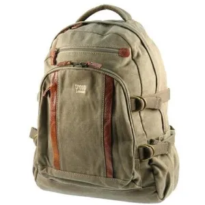 Troop London Classic Large Laptop Backpack Khaki